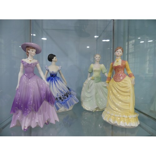 21 - A small quantity of Coalport 'Ladies of Fashion'; including 'Annabelle', 'Maureen' and 'Honeymoon', ... 