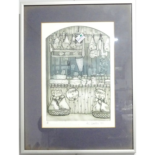 205 - Ann Lawton, two signed etchings, 