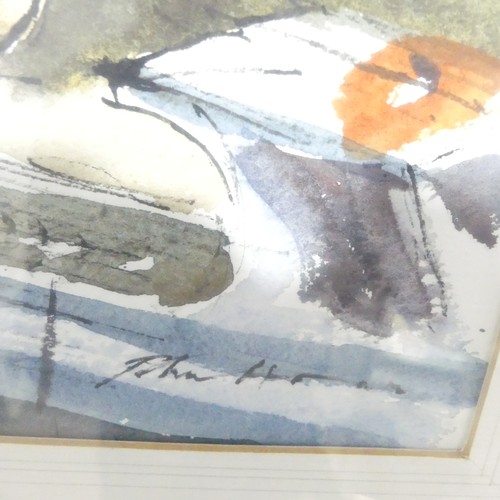 228 - John Hoar (b.1947), Sidmouth, watercolour, signed, 30cm x 48cm, framed, and another watercolour by t... 