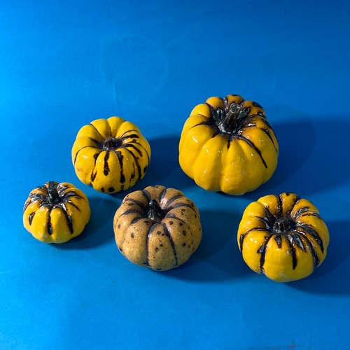 126 - A small quantity of ceramic Squashes, all brightly coloured, together with a quantity of studio pott... 