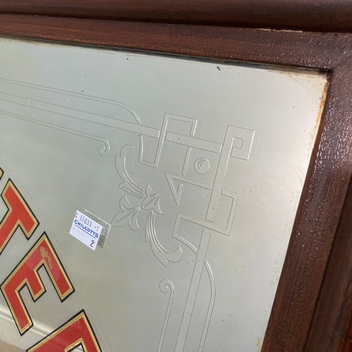 333 - Vintage Advertising; an early 20thC 'Tam O' Shanter' Scotch Whisky Pub Mirror, mirroring degraded in... 