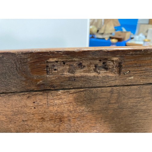 340 - A 19thC oak Clerk's Desk, with fitted interior, raised on turned legs, W 79cm x D 61cm x H 91cm.... 