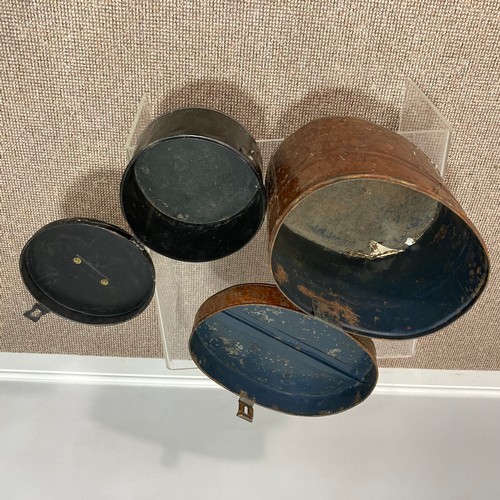 357 - Two antique Hat Tins, (2)