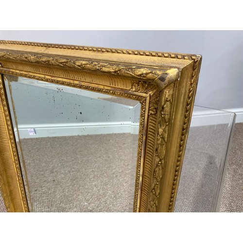 359 - An ornate giltwood framed rectangular Wall Mirror, the plate with bevelled edge, H 72cm x W 52cm.... 