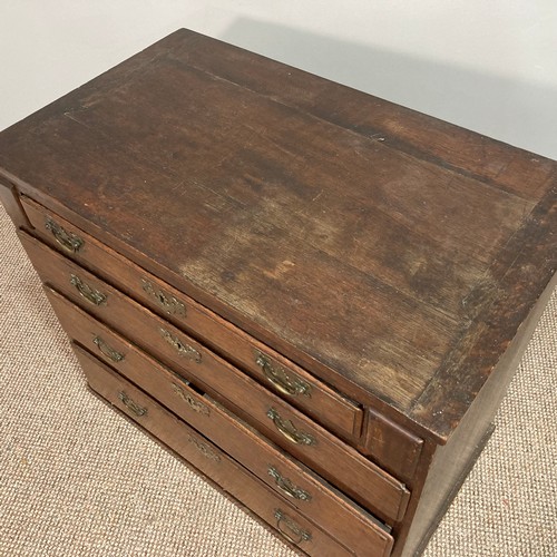 368 - A Georgian oak Chest of Drawers, formerly the upper part of a tallboy, lacks feet, W 76cm x H 66.5cm... 