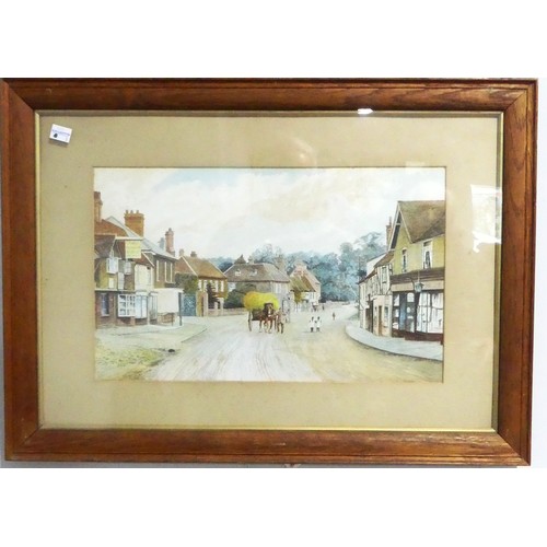 261 - J. Thornely (20th century), Foxhounds, watercolour, signed, 26cm x 38cm), framed, together with anot... 