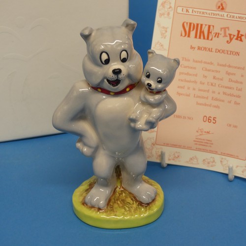 137 - A Royal Doulton limited edition figure of Spike and Tyke, (63/500), boxed with Certificate of Authen... 