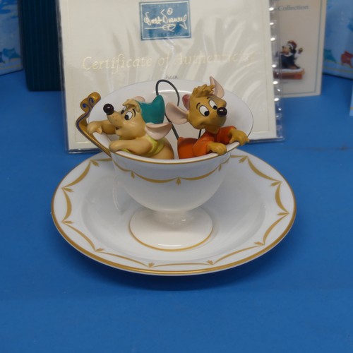 138 - A Royal Doulton Walt Disney collection Gus and Jaq Tea for Two Figure, together with the Disney Show... 