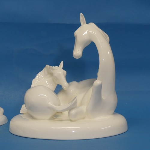 139 - A Royal Doulton Images of Nature 'Gift of Life' Figure, depicting horse and foal figural group, toge... 