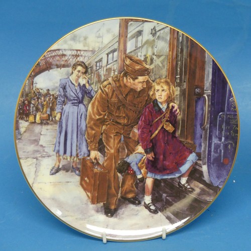 145 - A Royal Doulton 'The Girl Evacuee' seriesware Plate, together with 'The Boy Evacuee' Plate, both box... 