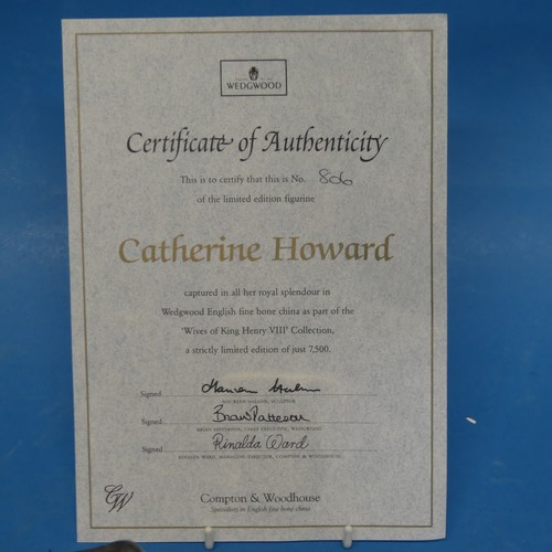 152 - A Wedgwood limited edition 'Catherine Howard' Figure, (806/7500) with plinth and Certificate of Auth... 