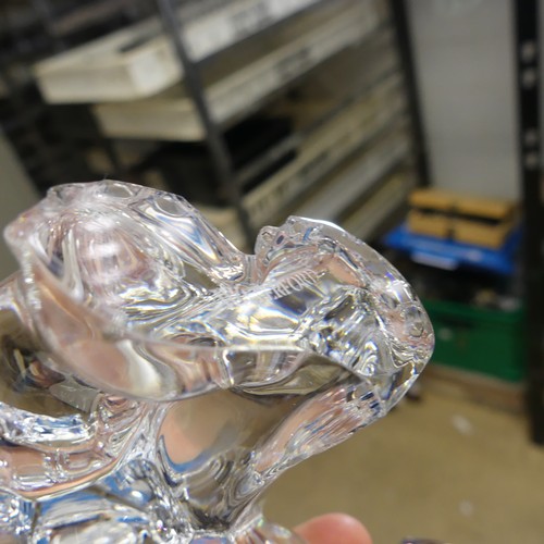 156A - A Waterford Crystal Elephant, with box, mark to base and sticker, together with a Waterford Crystal ... 