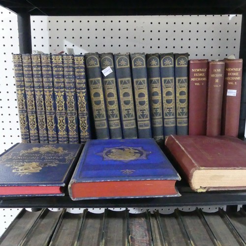 361 - Vintage book bindings, including Encyclopaedia Brittanica, History of the English People, etc., toge... 