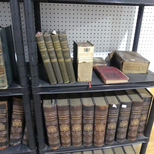 361 - Vintage book bindings, including Encyclopaedia Brittanica, History of the English People, etc., toge... 