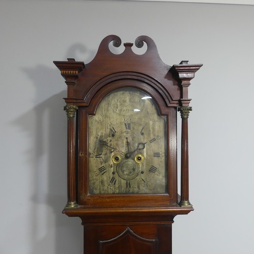 393 - Thomas Simson, Hertford, a mahogany 8-day longcase clock with two-weight movement striking on a bell... 