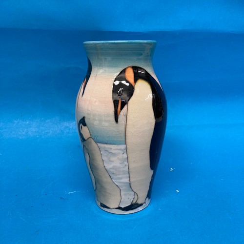 96 - A Dennis Chinaworks pottery 'Emperor Penguin' Vase, designed by Sally Tuffin, 2004, no. 26, 21cm tal... 