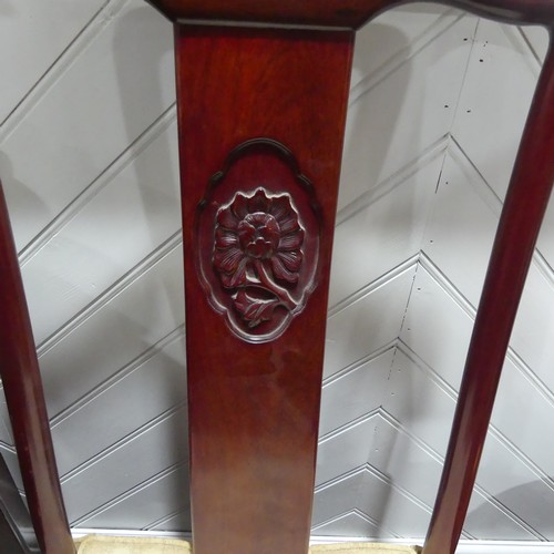 313 - A late 20thC Oriental hardwood circular Dining Table, the centre with glass 'Lazy Susan', the unders... 