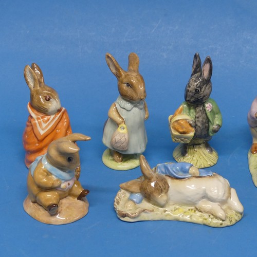 72 - A quantity of Beswick Beatrix Potter Figures, to include 'Cottontail',  together with one Royal Albe... 