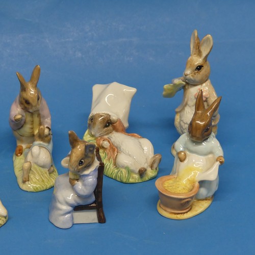 72 - A quantity of Beswick Beatrix Potter Figures, to include 'Cottontail',  together with one Royal Albe... 