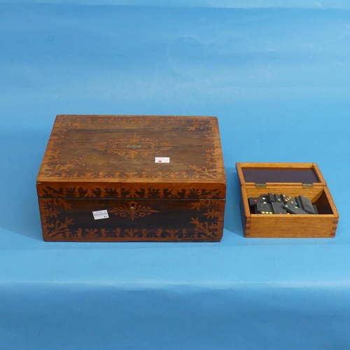 362 - A an early 20thC Staunton Pattern boxwood and ebony Chess Set, King H 11.25cm, replacement black Roo... 