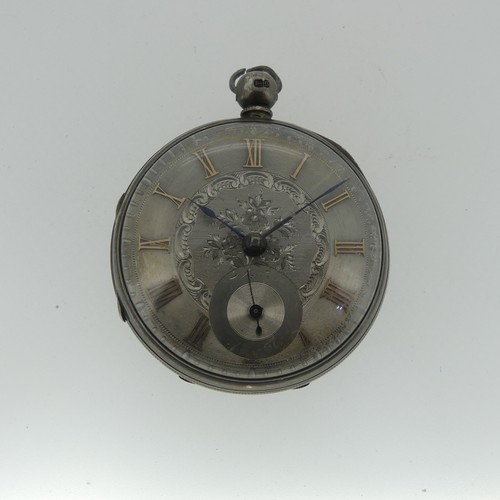 118 - A Victorian silver Pocket Watch by H. Lusman, Wolverhampton, the silvered dial with gilt Roman numer... 