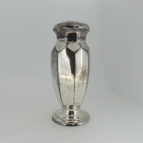 29 - A George VI silver Sugar Caster, by Atkin Brothers, hallmarked Sheffield, 1946, of rounded octa... 