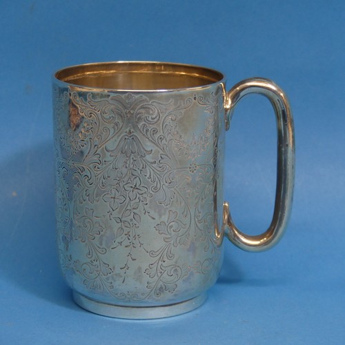 65 - A late Victorian silver Christening Mug, by Atkin Brothers, hallmarked Sheffield 1896, of conical fo... 