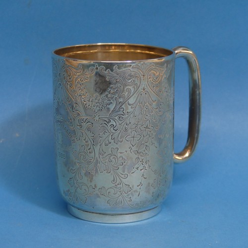 65 - A late Victorian silver Christening Mug, by Atkin Brothers, hallmarked Sheffield 1896, of conical fo... 