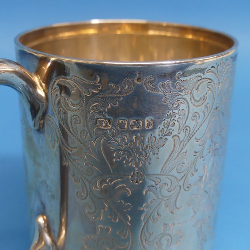 65 - A late Victorian silver Christening Mug, by Atkin Brothers, hallmarked Sheffield 1896, of conical fo... 