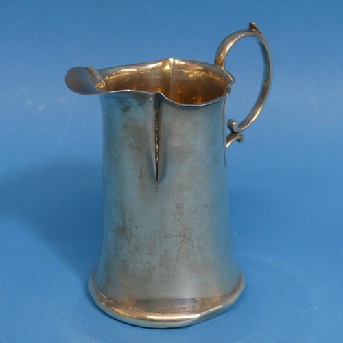 67 - A small Edwardian silver Cream Jug, by William Henry Sparrow, hallmarked Birmingham, 1905, of shaped... 