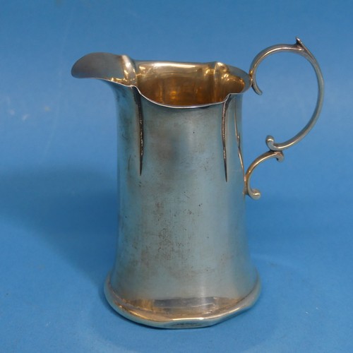 67 - A small Edwardian silver Cream Jug, by William Henry Sparrow, hallmarked Birmingham, 1905, of shaped... 