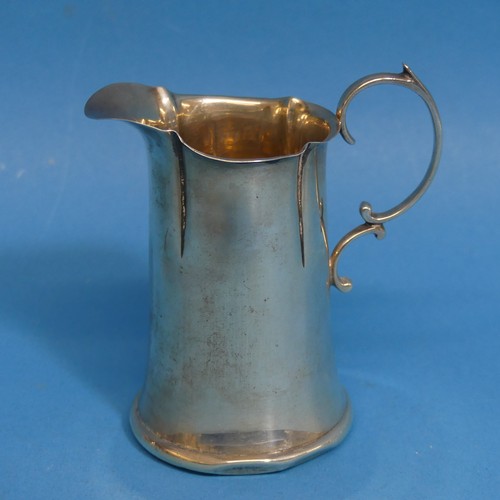 67 - A small Edwardian silver Cream Jug, by William Henry Sparrow, hallmarked Birmingham, 1905, of shaped... 