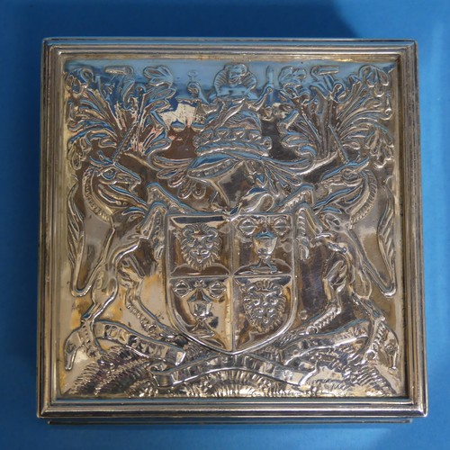 68 - 'The Worshipful Company of Goldsmiths'; A George V silver Cigarette Box, by Garrard & Co Ltd., h... 