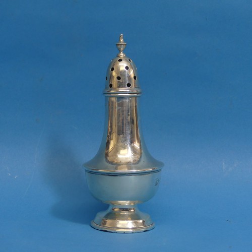 70 - A George V silver Sugar Caster, by Cornelius Desormeaux Saunders & James Francis Hollings, of ba... 