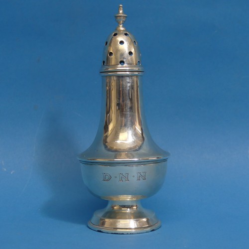 70 - A George V silver Sugar Caster, by Cornelius Desormeaux Saunders & James Francis Hollings, of ba... 