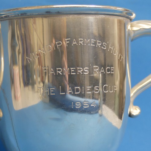 78 - A George V silver two handled Trophy Cup, hallmarked London, 1924, with presentation inscription fro... 