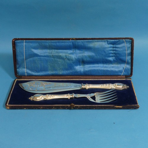 83 - A cased George V silver Spoon and Pusher Set, by Josiah Williams & Co., hallmarked London, 1927/... 