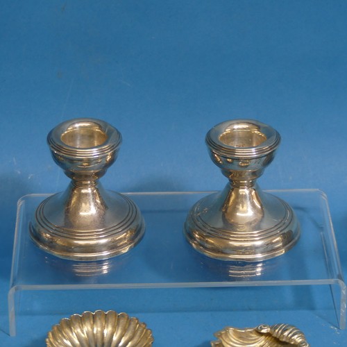 59 - A small quantity of Silver and Silver Plate, including a George V silver mounted ring case, Birmingh... 