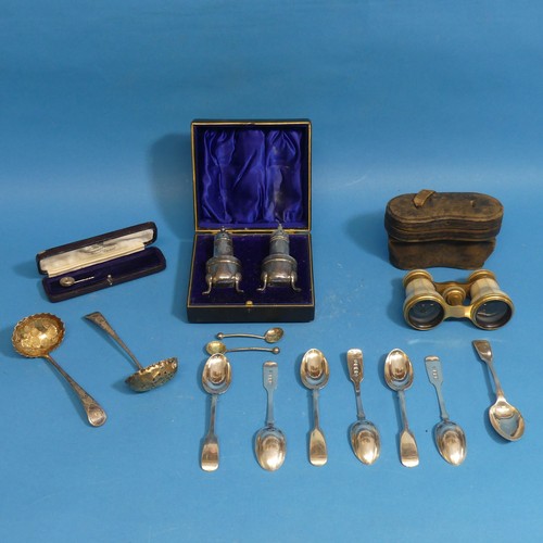 82 - A set of six Victorian silver fiddle pattern Teaspoons, by Josiah Williams & Co., hallmarked Lon... 