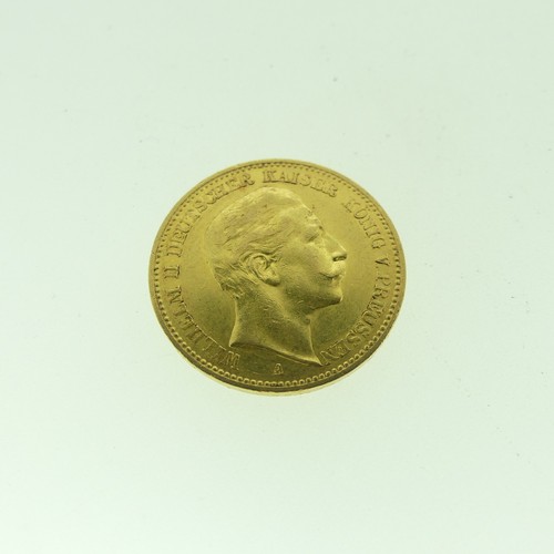 96 - A German Wilhelm II gold 20 Mark Coin, dated 1902.