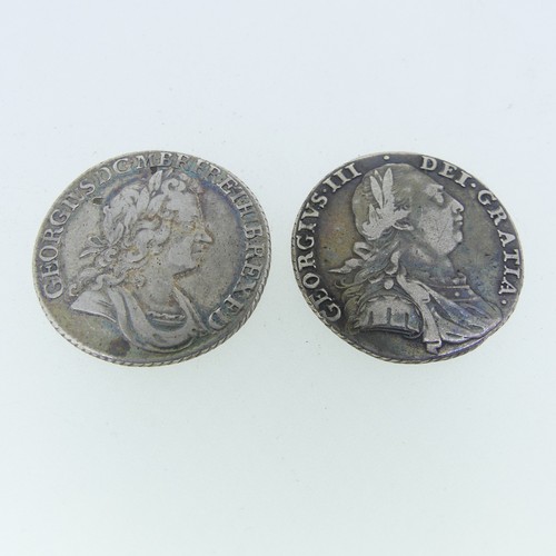 94 - A Charles I silver Shilling, with Portcullis mint mark, together with two Elizabeth I silver sixpenc... 