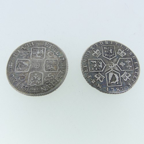 94 - A Charles I silver Shilling, with Portcullis mint mark, together with two Elizabeth I silver sixpenc... 