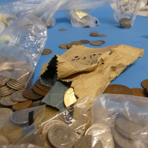 91 - A Quantity of Mixed Coins, including decimal and pre decimal coins, contained in two tins (a lot)... 