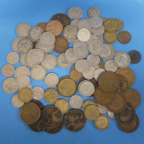 91 - A Quantity of Mixed Coins, including decimal and pre decimal coins, contained in two tins (a lot)... 