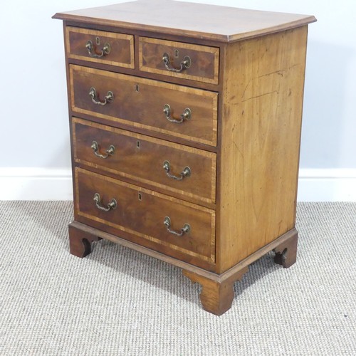 440 - Georgian style inlaid mahogany bachelors Chest, two short drawers over three long, each with crossba... 