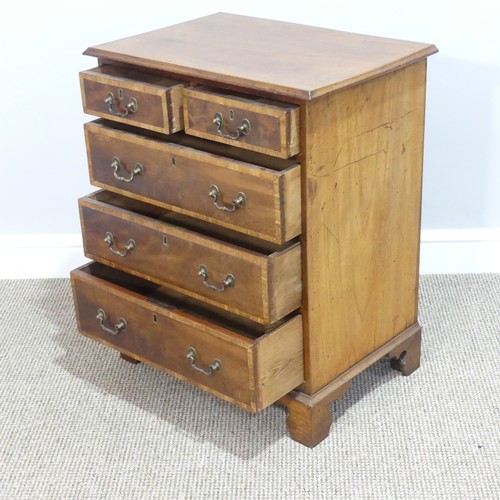 440 - Georgian style inlaid mahogany bachelors Chest, two short drawers over three long, each with crossba... 