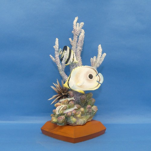 101 - A limited edition Royal Worcester porcelain model of a Four Eyed Butterfly Fish, designed by R.Van R... 