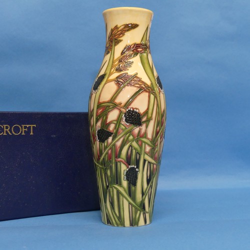 113 - A Moorcroft 'Savannah' pattern limited edition Vase, designed by Emma Bossons, with impressed and pa... 