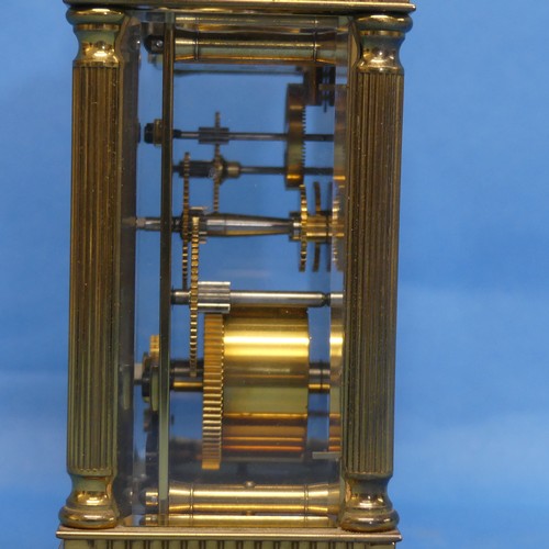 450 - An early 20th century French gilt-brass Carriage Clock, retailed by Charles Frodsham, London, of fiv... 