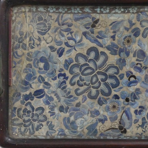 461 - An early 20th century two-handled butterfly wing Serving Tray, 51cm x 33cm, together with two early ... 